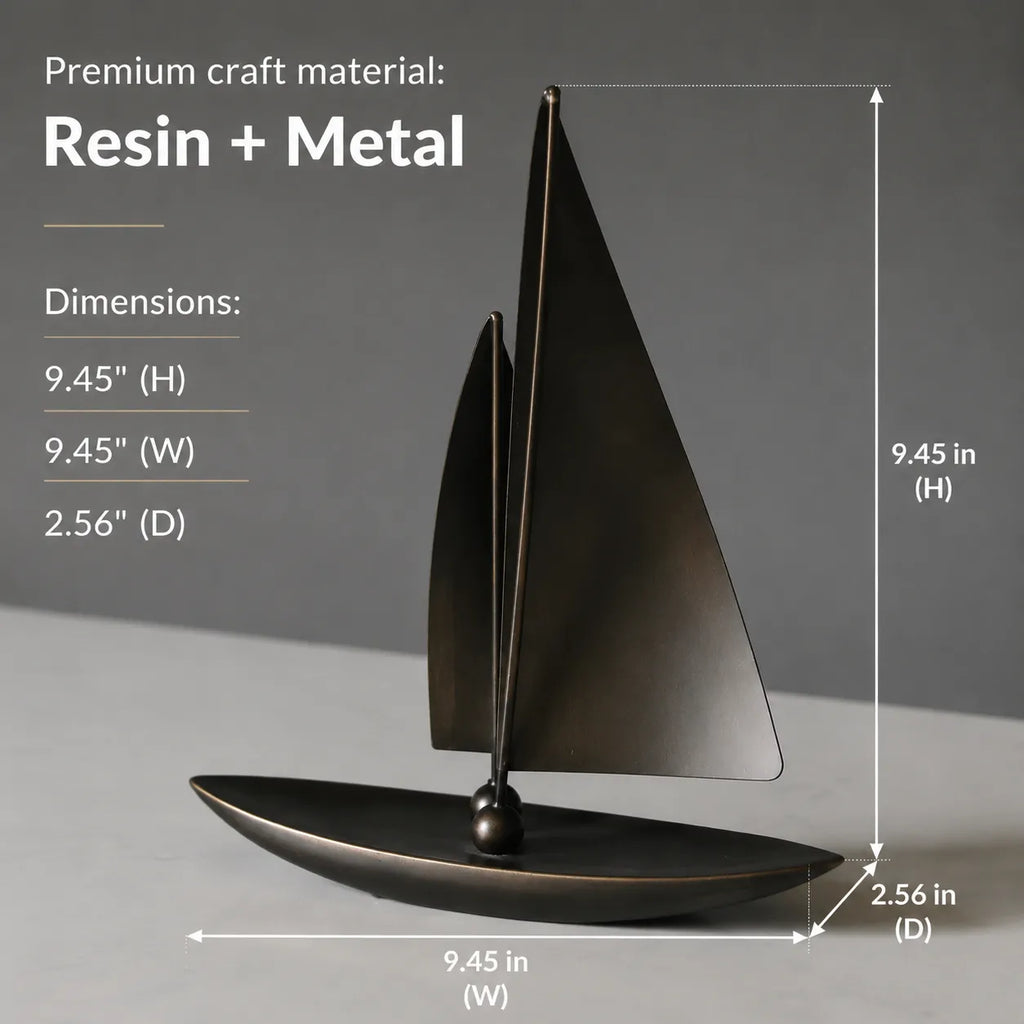 Modern Coastal Sailboat Artwork – A Timeless Accent Piece for Your Home