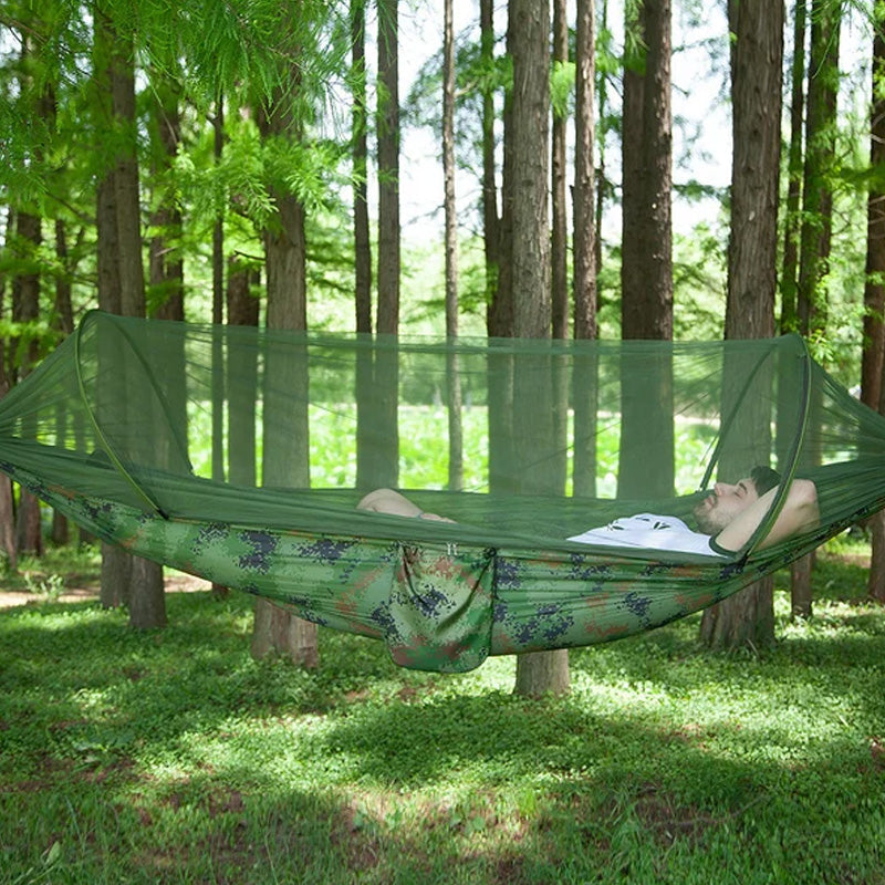 🔥Portable Anti-Mosquito Camping Hammock With Built-In Net