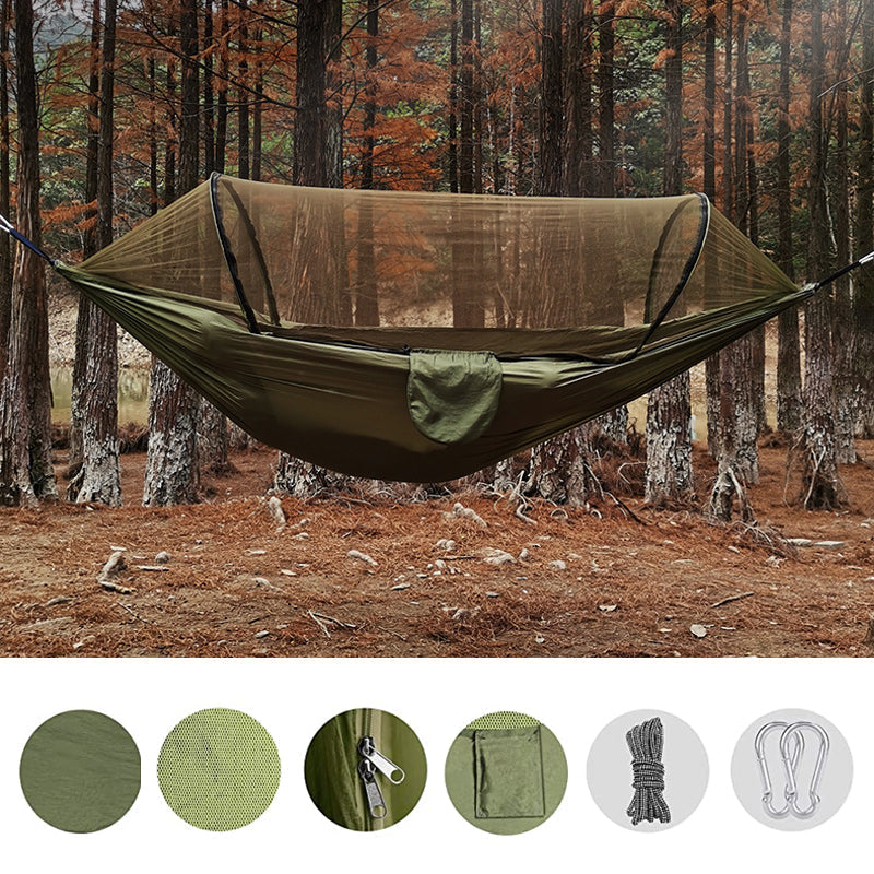 🔥Portable Anti-Mosquito Camping Hammock With Built-In Net