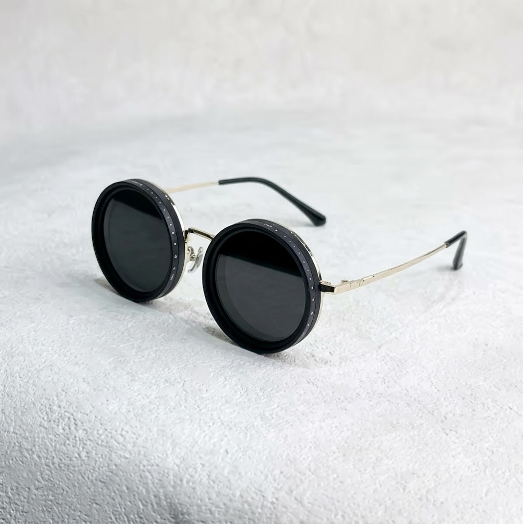 Black Lens Sunglasses 9-Gear Adjustable ND Filter