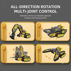 DIY RC Construction Vehicle STEM Kit,containing 4 Different Vehicles