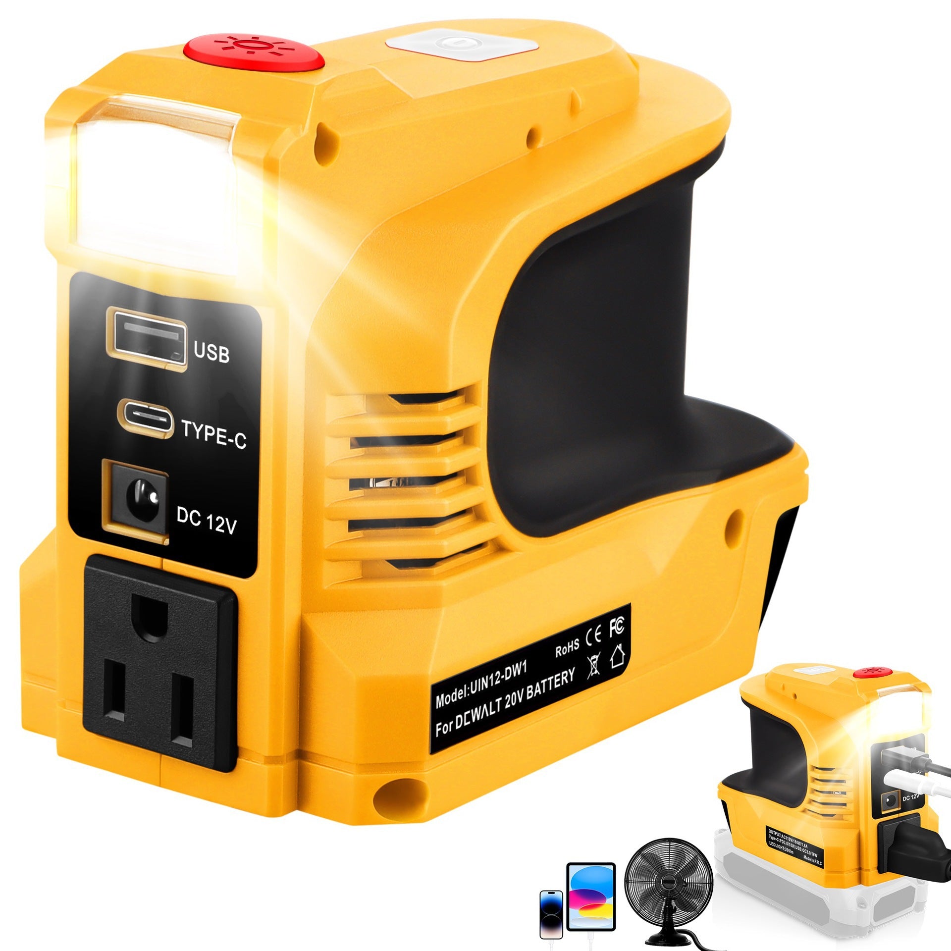 New Lithium Battery Inverter Camping, RV, Outdoor Activities, Emergency Backup, and Home Use