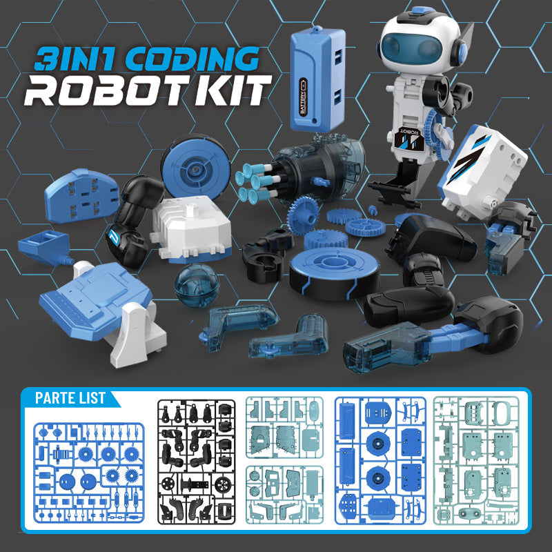 3-in-1 Children's DIY Programming Robot Kit
