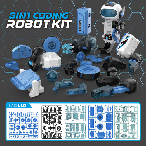 3-in-1 Children's DIY Programming Robot Kit