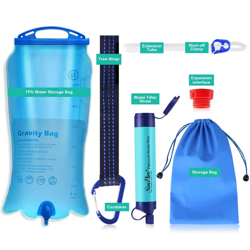 Outdoor Gravity Water Filter Kit