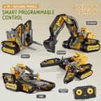 DIY RC Construction Vehicle STEM Kit,containing 4 Different Vehicles