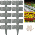 Stone-Look Garden Edging Border – 20-Piece DIY Lawn & Flower Bed Fence