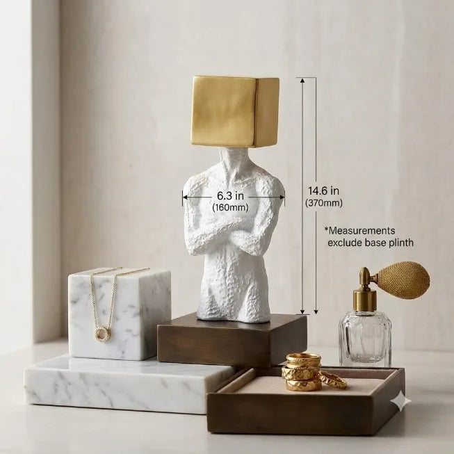 Modern geometric figurative sculpture artwork