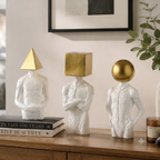 Modern geometric figurative sculpture artwork
