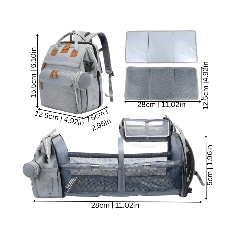 Diaper Bag with Stroller Attachments