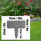 Stone-Look Garden Edging Border – 20-Piece DIY Lawn & Flower Bed Fence