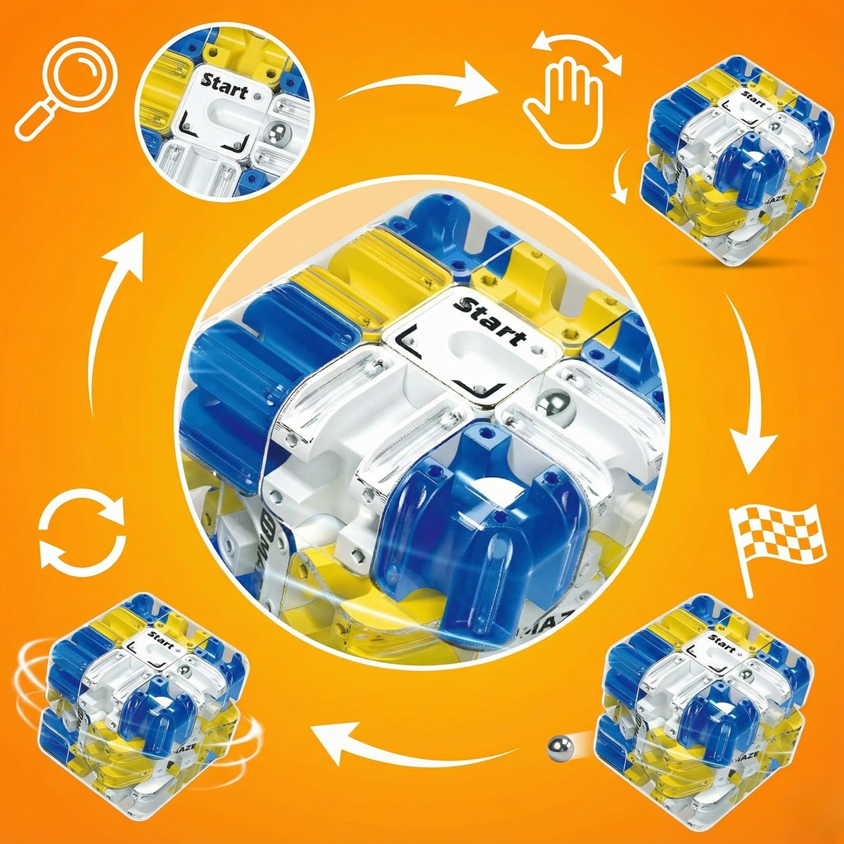EchoAzure™ 3D Maze Cube  Develop focus and exploration skills