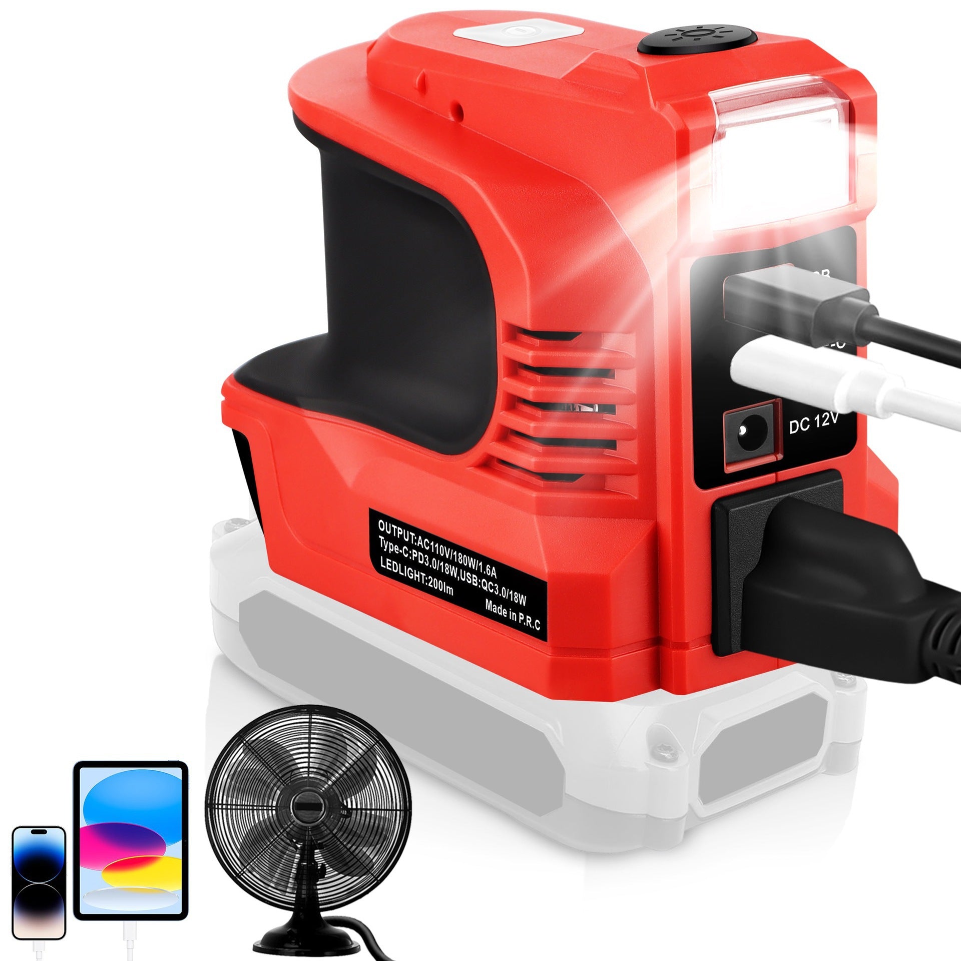 New Lithium Battery Inverter Camping, RV, Outdoor Activities, Emergency Backup, and Home Use