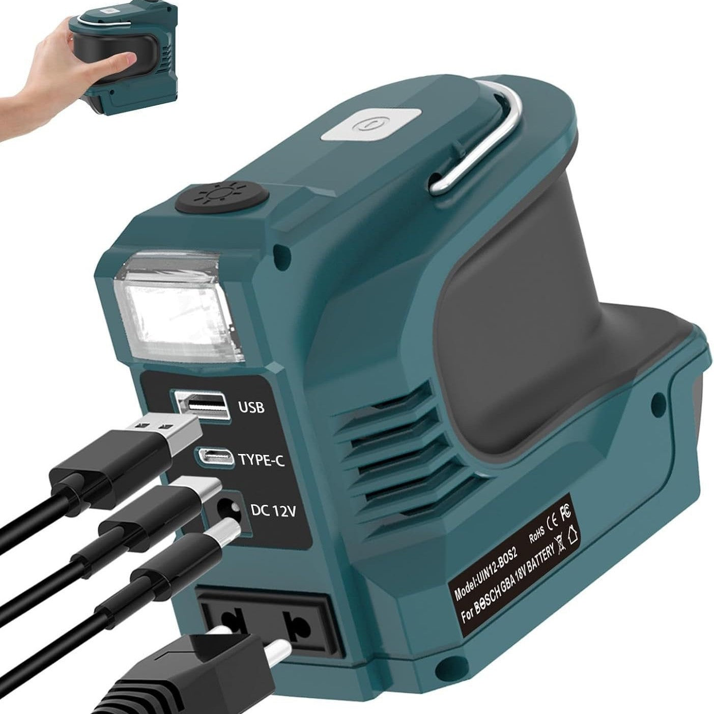 New Lithium Battery Inverter Camping, RV, Outdoor Activities, Emergency Backup, and Home Use