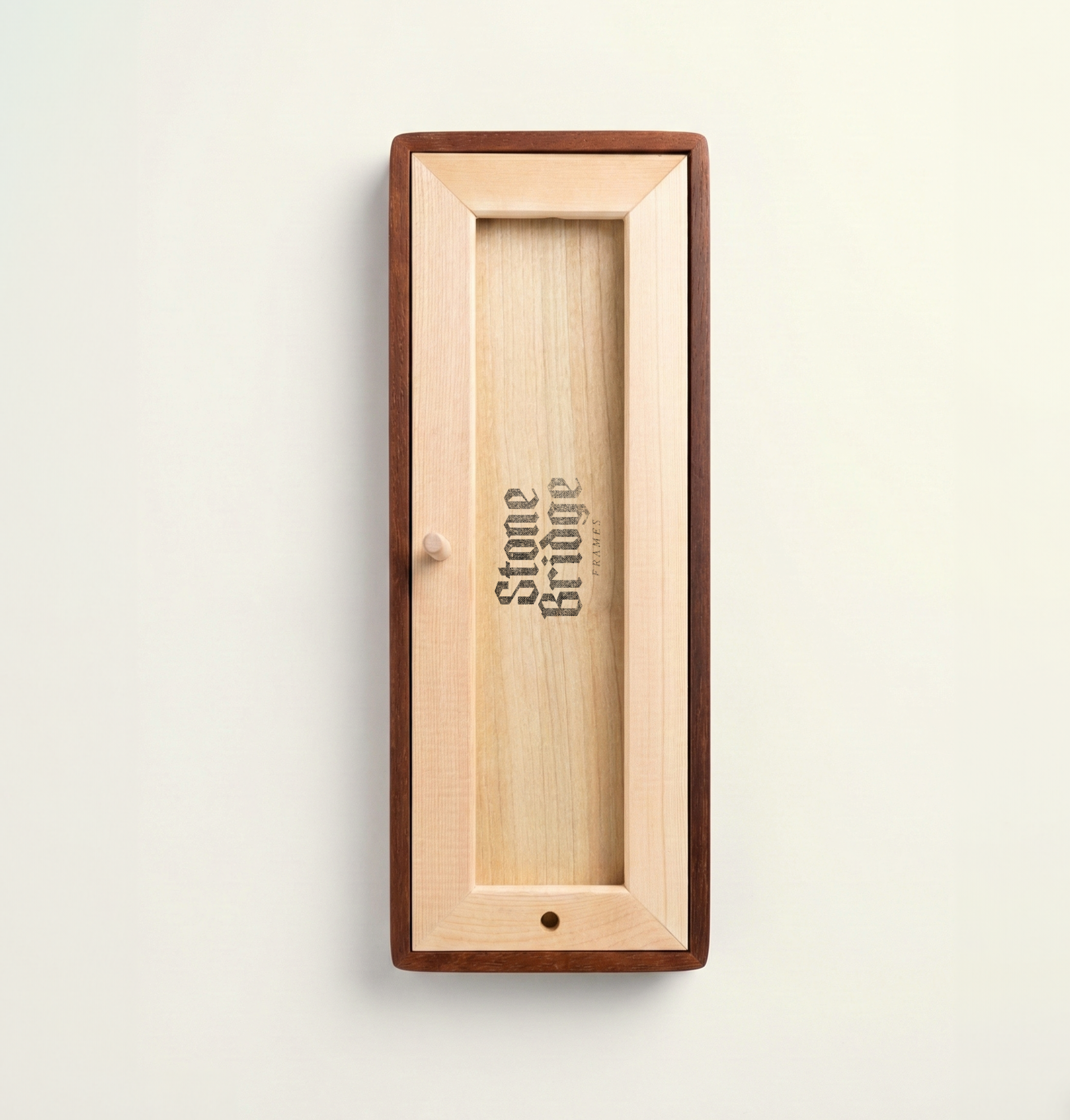 Bevelled Walnut Photobooth Frame - Red mount