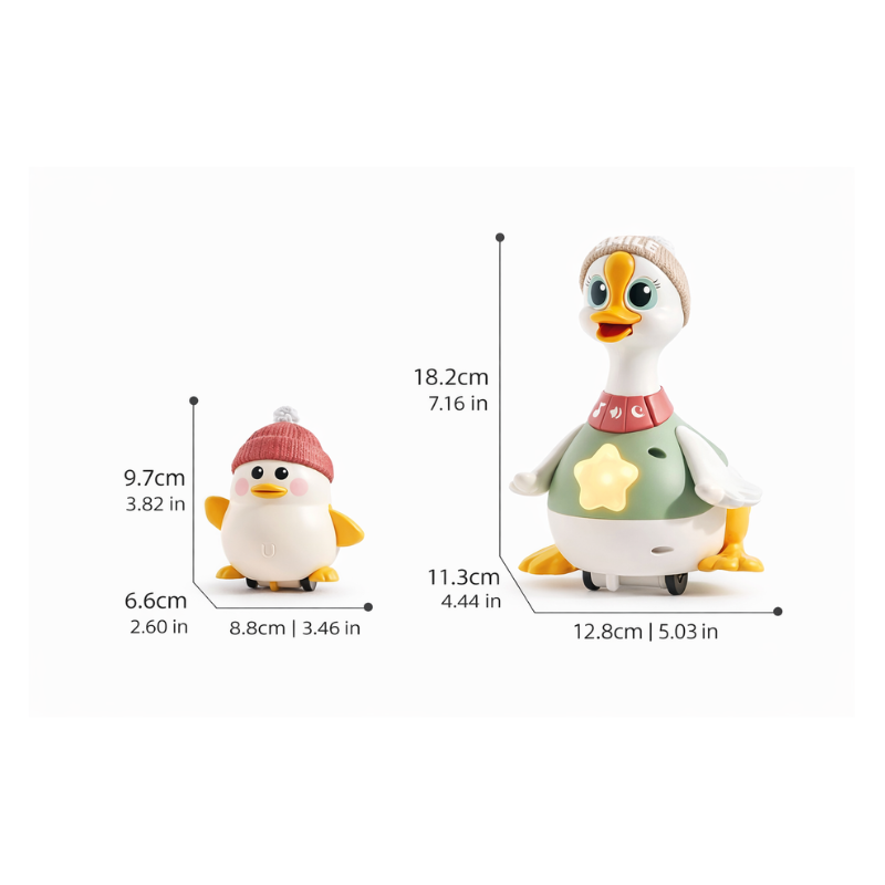 Musical Duck and Goose Toy for Crawling