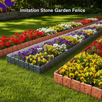Stone-Look Garden Edging Border – 20-Piece DIY Lawn & Flower Bed Fence