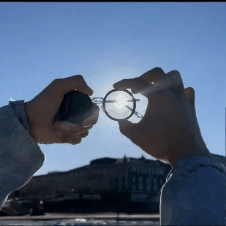 Black Lens Sunglasses 9-Gear Adjustable ND Filter