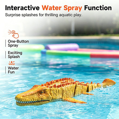 2.4G RC Mosasaurus Swimming Toy with Spray